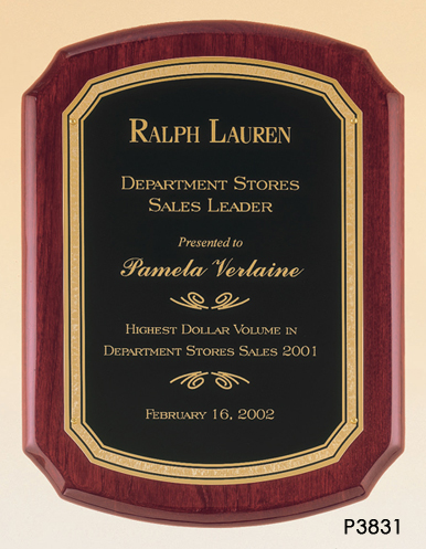 Rosewood Piano Plaque - P3831