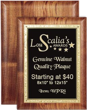 Walnut Plaque WPR7RW420